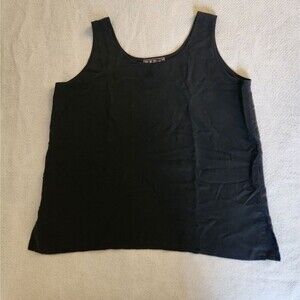 Vintage BellePointe silk black tank, size M